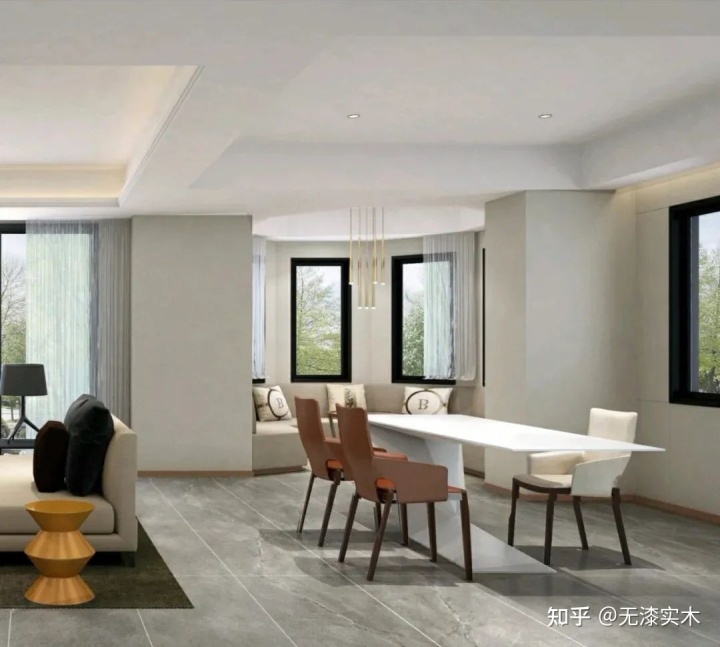 現代簡約風格別墅中空客廳裝修效果圖_現代風格裝修_現代田園風格裝修效果圖