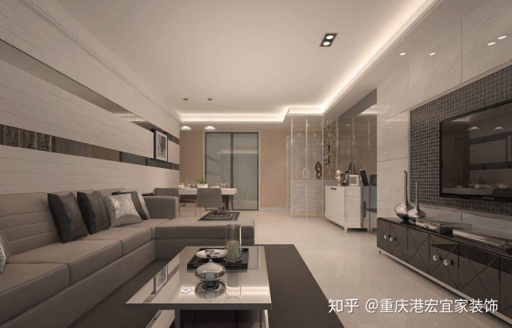 客廳現代簡約風格裝修效果圖_現代裝修風格_別墅現代簡約風格裝修