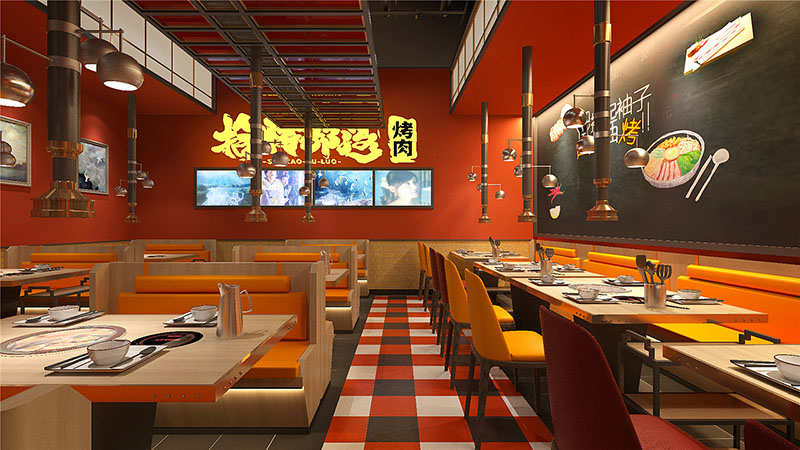 烤肉店裝修_漢麗軒自助烤肉公主墳店 糯米網_自助烤肉裝修注意事項