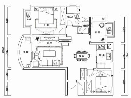 3室1廳1衛一廚裝修效果_兩房一廳裝修效果圖_四合院廳裝修效果圖片