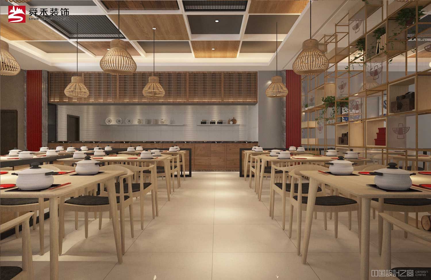 自助餐廳裝修效果工業風圖_飯店裝修效果圖大全_飯店裝修效果圖片