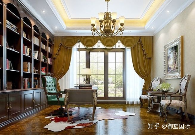 歐式別墅書房設計，各有千秋