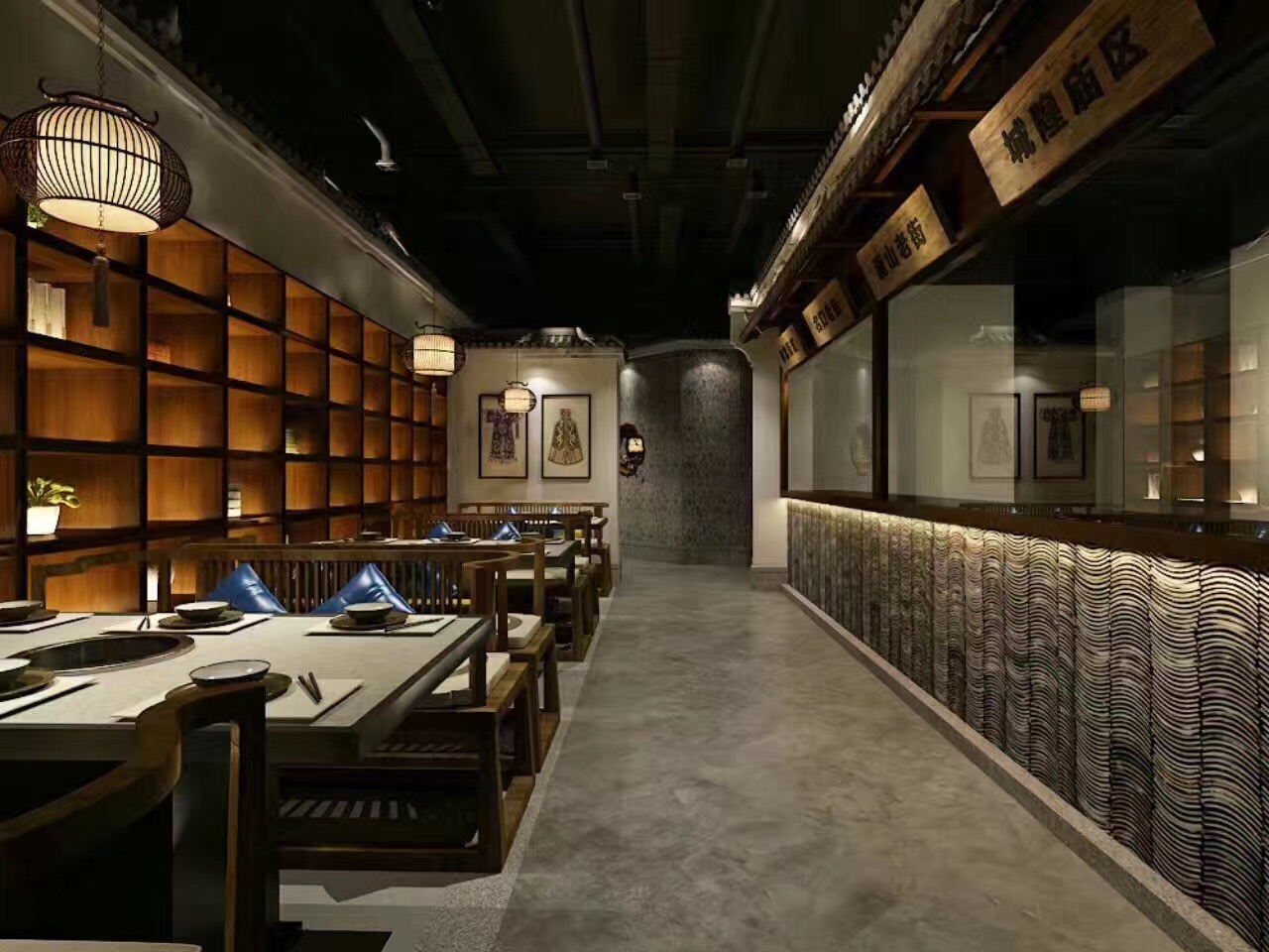 火鍋店裝修_珠海麻辣英雄火鍋裝修多久才開業_火鍋燒烤一體店的裝修