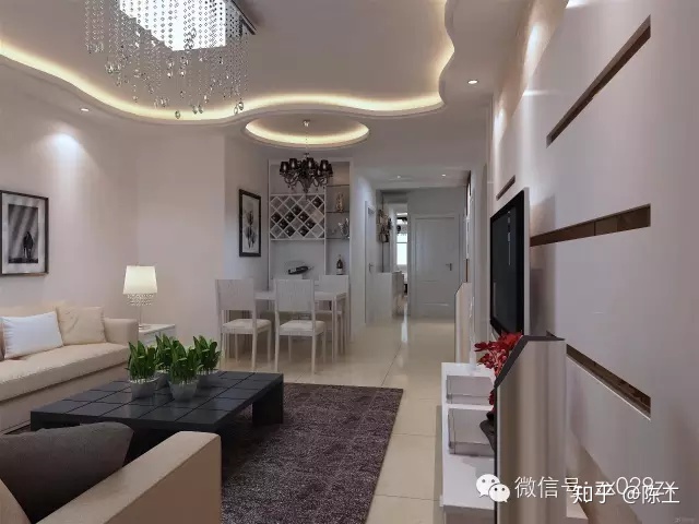 客廳吊頂裝修效果圖_客廳吊頂裝修效果圖片_現代簡約客廳吊頂效果
