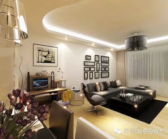 客廳吊頂裝修效果圖片_現代簡約客廳吊頂效果_客廳吊頂裝修效果圖