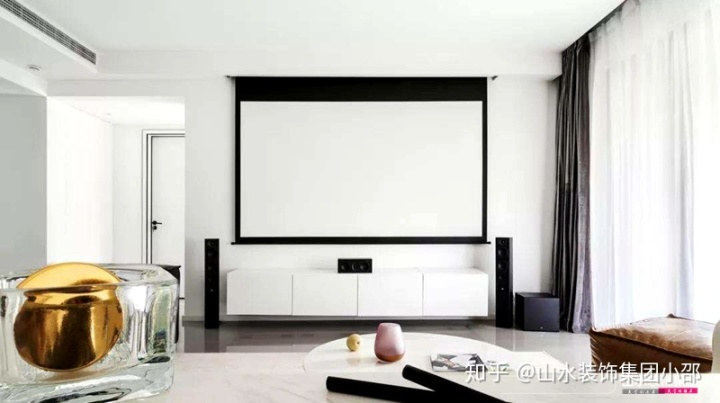 客廳電視墻裝修設計_客廳墻三米六買多大電視_客廳長度3米6墻上掛多大電視