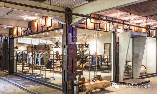工業混搭風格快歺店裝修_服裝店裝修風格_童裝店裝修貨架風格圖
