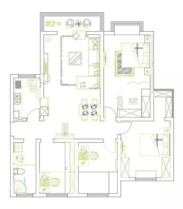 建筑施工技術方案范本_裝修方案范本_三室兩廳裝修240套方案裝修效果
