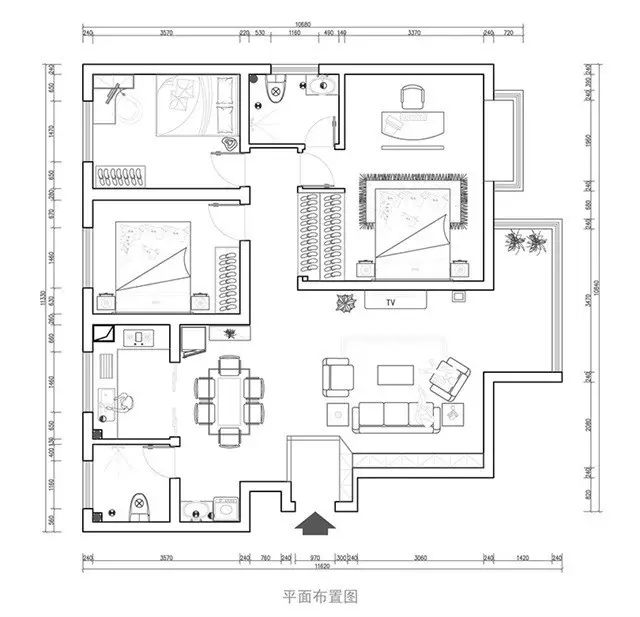 三室兩廳裝修240套方案裝修效果_建筑施工技術方案范本_裝修方案范本
