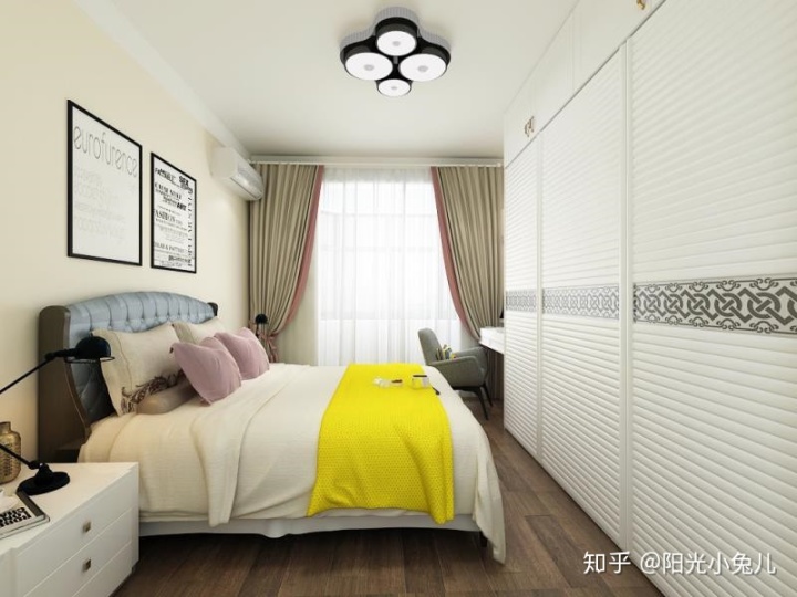 90㎡兩室一廳裝修樣板房！婚房裝修效果圖！昏暗的頂樓能裝這么好看？神奇