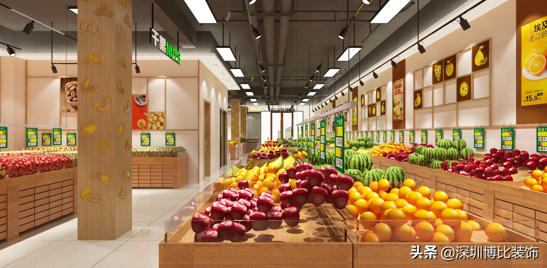 水果超市裝修圖片_復古藏店裝修圖片_水果店裝修圖片